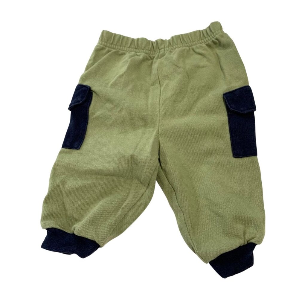 Childrens Apparel Boys Infant baby Size 3 6 months Pull On Green Blue Jogger Car